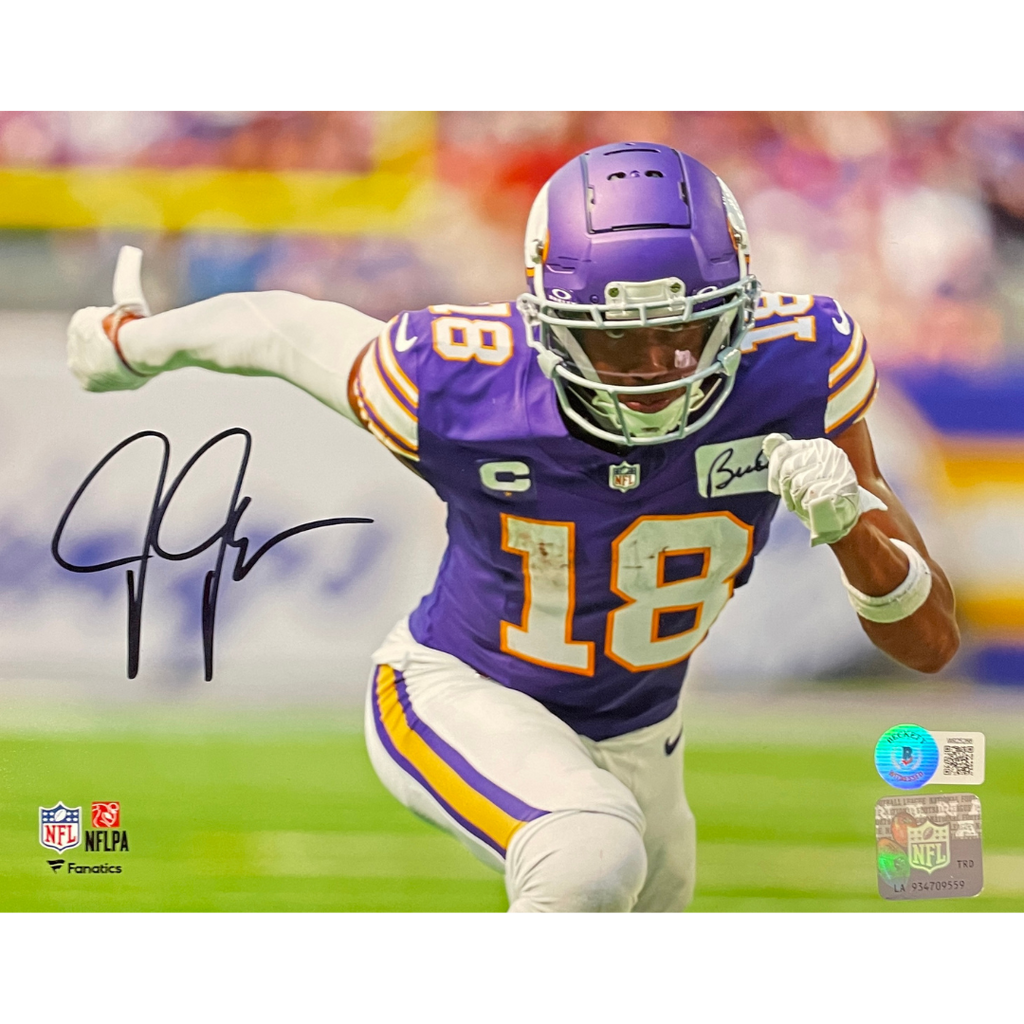 Justin Jefferson Autographed Purple Pro-Style Jersey – Fan HQ