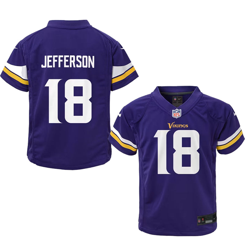 AVAILABLE IN-STORE ONLY! Justin Jefferson Kids Minnesota Vikings Purple Nike Game Jersey Jersey Nike