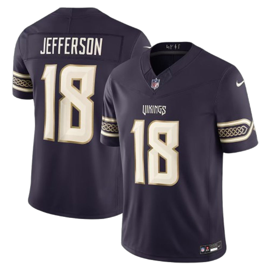 AVAILABLE IN-STORE ONLY! Justin Jefferson Minnesota Vikings Purple Nike 2026 Rivalries Collection Stitched Limited Jersey Jersey Nike
