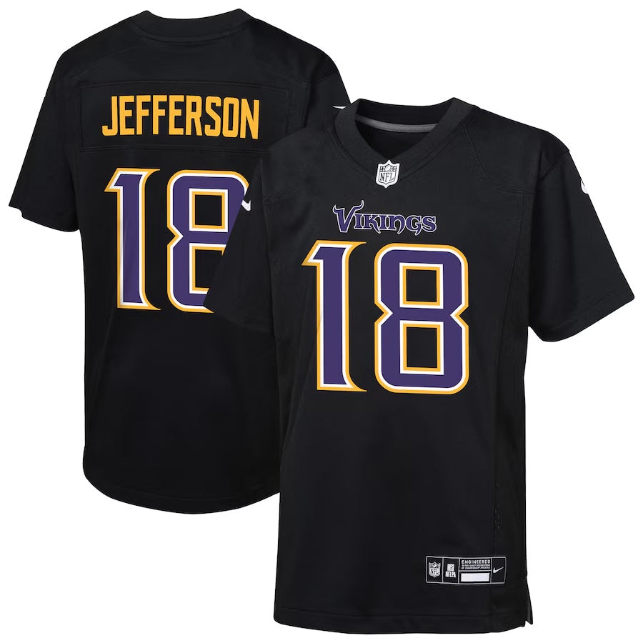 AVAILABLE IN-STORE ONLY! Justin Jefferson Youth Minnesota Vikings Black Nike Game Jersey