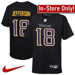 AVAILABLE IN-STORE ONLY! Justin Jefferson Youth Minnesota Vikings Black Nike Game Jersey Jersey Nike