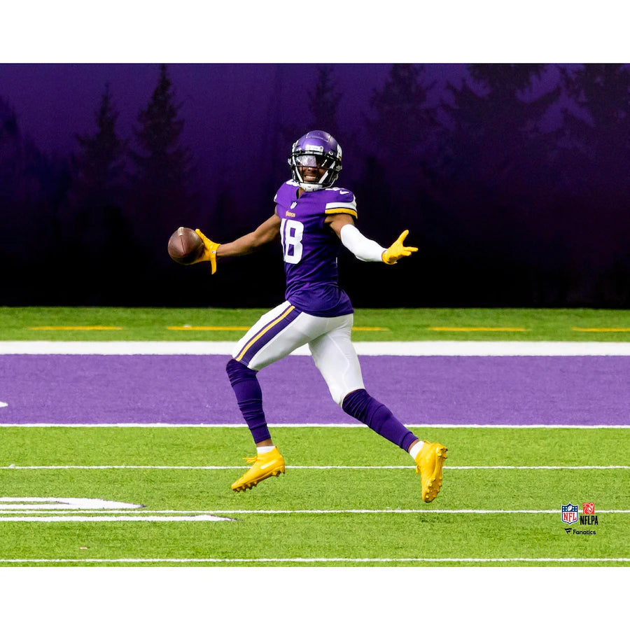 Justin Jefferson Unsigned Minnesota Vikings First NFL TD 8x10 Photo Collectibles Fan HQ