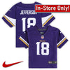 AVAILABLE IN-STORE ONLY! Justin Jefferson Nike Infant Minnesota Vikings Purple Replica Jersey Jersey Nike   