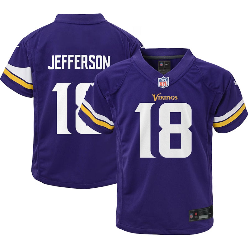 AVAILABLE IN-STORE ONLY! Justin Jefferson Nike Toddler Minnesota Vikings Purple Replica Jersey Jersey Nike