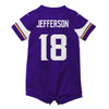 AVAILABLE IN-STORE ONLY! Justin Jefferson Minnesota Vikings Nike Newborn & Infant Purple Game Romper Jersey Jersey Nike