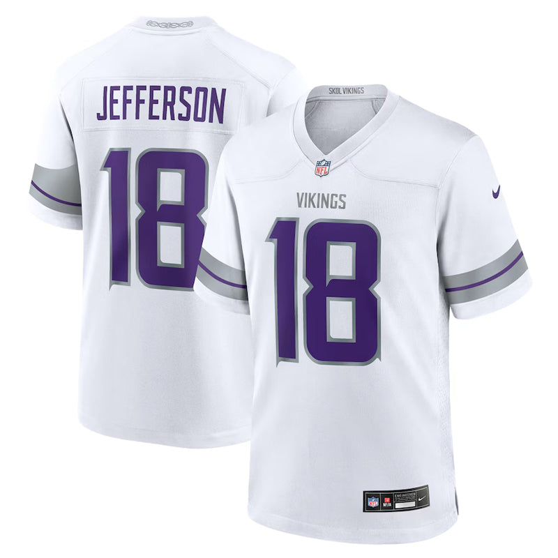 Justin Jefferson Minnesota Vikings White Nike Alternate Game Jersey Jersey Nike   