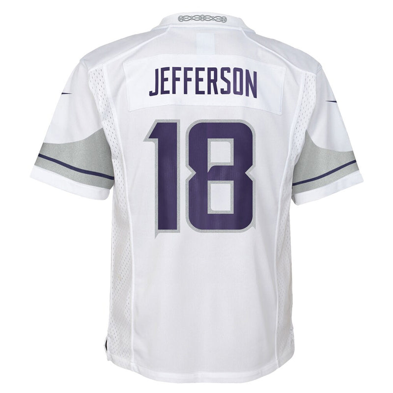 Justin Jefferson Kids Minnesota Vikings White Alternate Nike Game Jersey Kids Nike