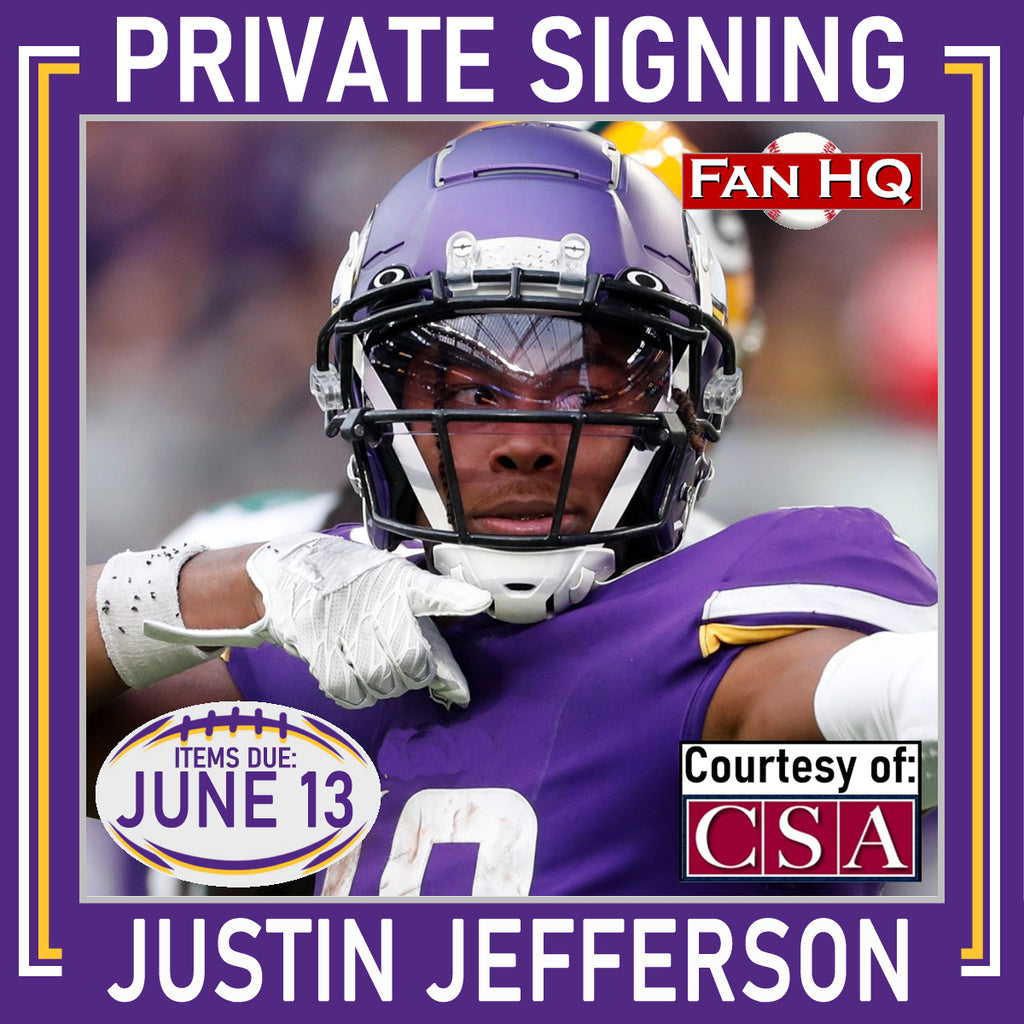 PRE-ORDER: Justin Jefferson Autographed Funko Pop Figure Autographs FanHQ