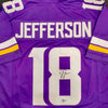 Justin Jefferson Autographed Purple Pro-Style Jersey Autographs FanHQ   