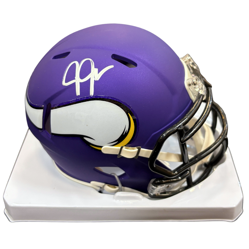 Justin Jefferson Autographed Minnesota Vikings Speed Mini Helmet Autographs FanHQ