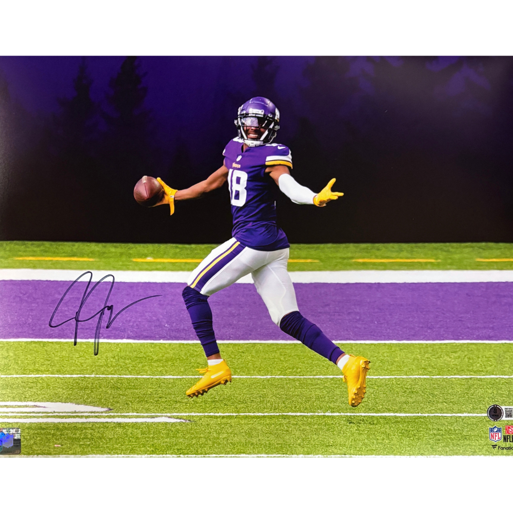 Justin Jefferson Autographed Minnesota Vikings 16x20 Photo 1st NFL TD Autographs FanHQ
