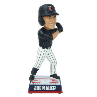 Joe Mauer Autographed Hall Of Fame Bobblehead w/ HOF 2024 Inscription Autographs Fan HQ