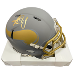 Aaron Jones Autographed Minnesota Vikings Slate Mini Helmet Autographs FanHQ   