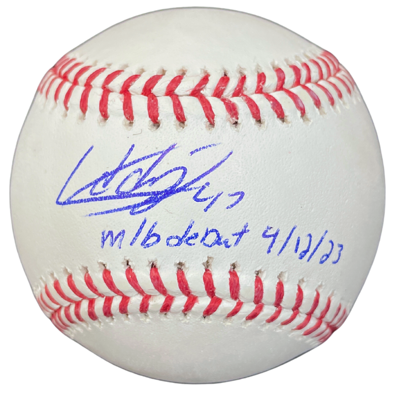 Edouard Julien Autographed Rawlings Official Major League Baseball w/ MLB Debut Inscription