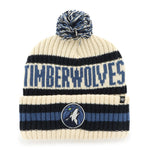 Minnesota Timberwolves '47 Brand Natural Bering Cuff Knit w/ Pom