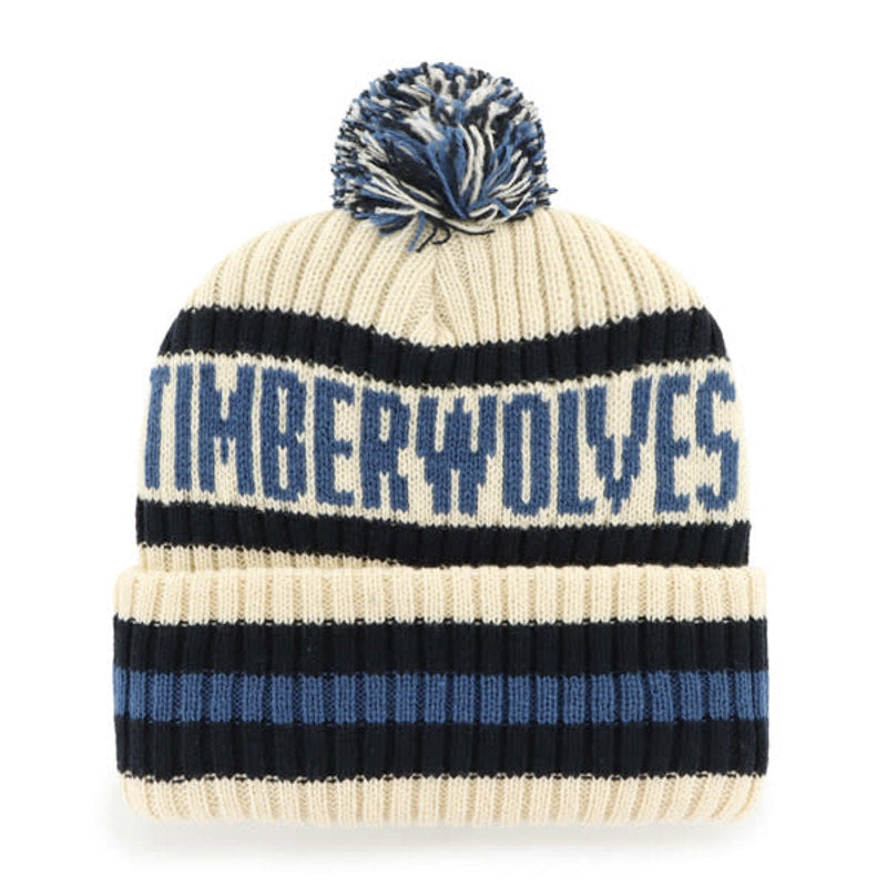 Minnesota Timberwolves '47 Brand Natural Bering Cuff Knit w/ Pom