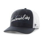 Minnesota Timberwolves '47 Brand Navy/White Downburst Trucker Snapback Rope Hat Hats 47 Brand