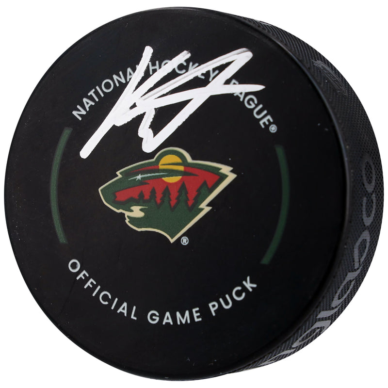 Kirill Kaprizov Autographed Minnesota Wild Official Game Puck Autographs FanHQ   