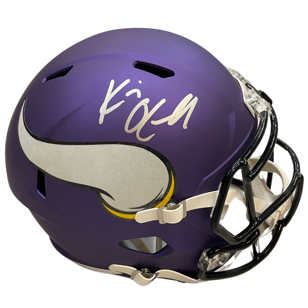 Kevin O'Connell Autographed Minnesota Vikings Full-Size Speed Replica Helmet Autographs Fan HQ