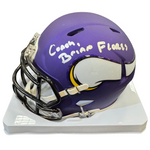 Kevin O'Connell and Brian Flores Autographed Minnesota Vikings Speed Mini Helmet Autographs Fan HQ