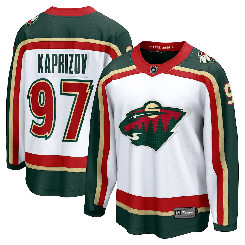 Kirill Kaprizov Minnesota Wild White 25th Anniversary Breakaway Replica Jersey Jersey Fanatics