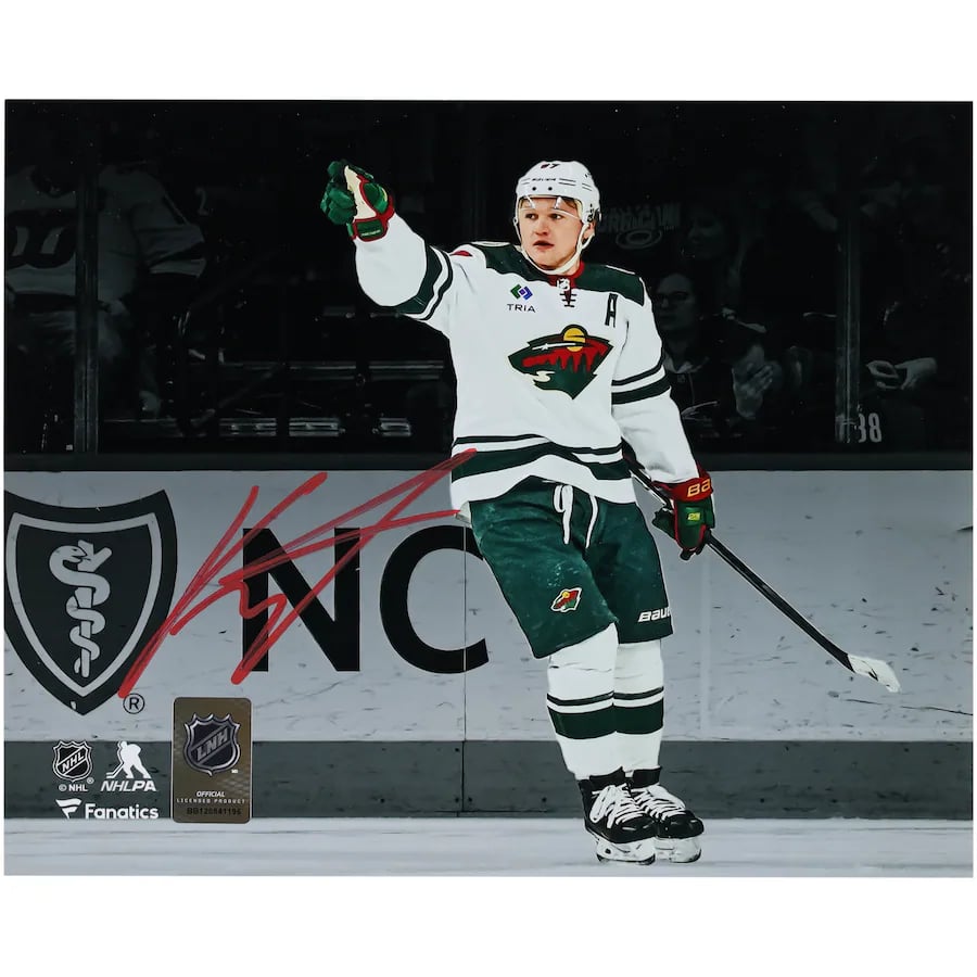 Kirill Kaprizov Autographed Minnesota Wild 8x10 Photo Autographs FanHQ