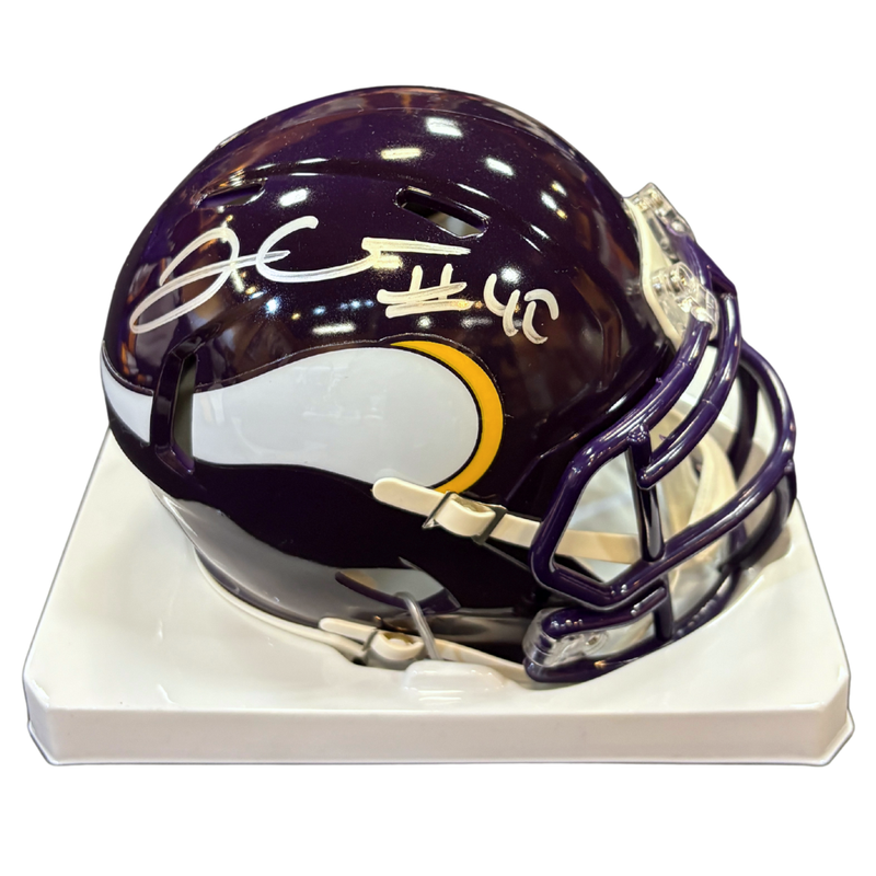 Jim Kleinsasser Autographed Minnesota Vikings Throwback Mini Helmet
