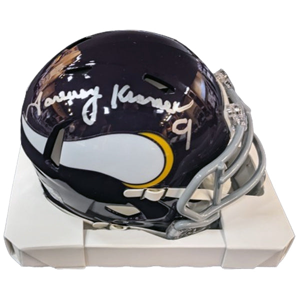 Tommy Kramer Autographed Minnesota Vikings Throwback Speed Mini Helmet Autographs FanHQ   