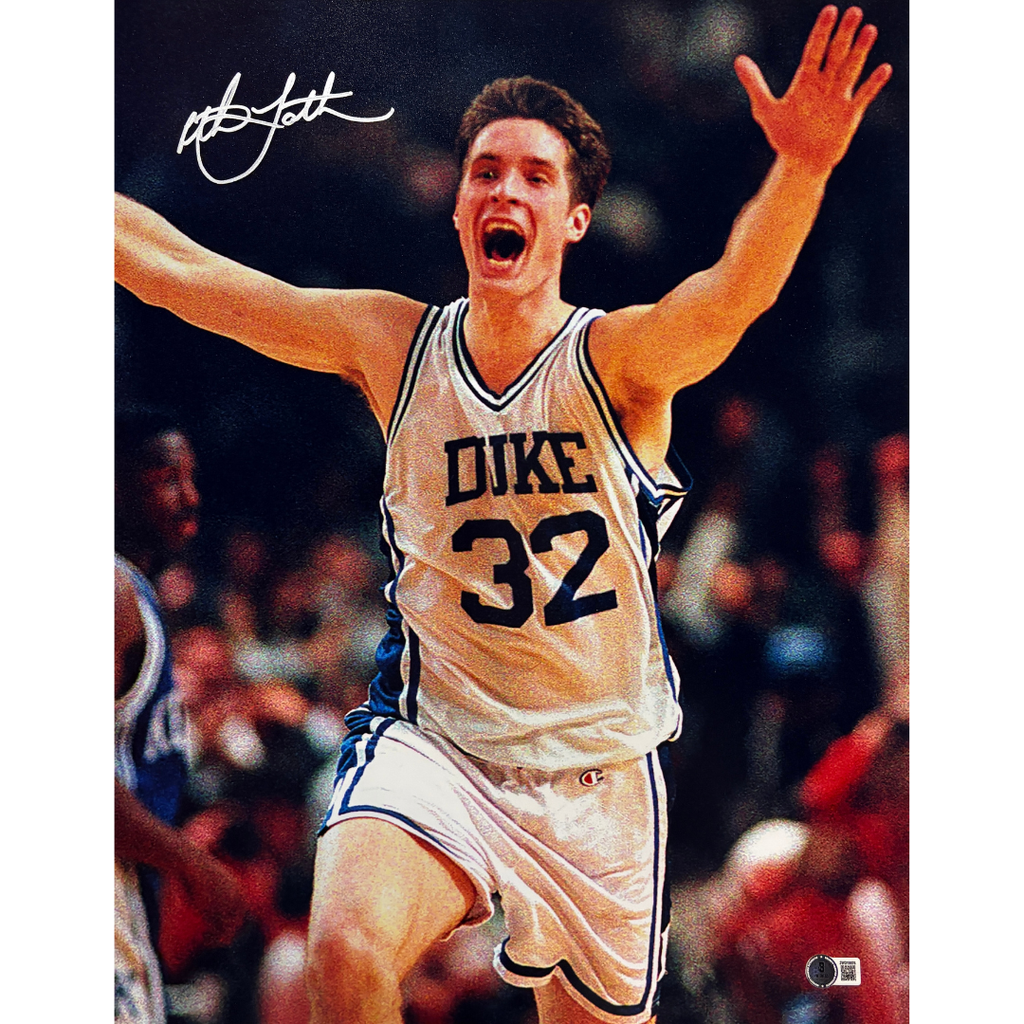 Christian Laettner Autographed Duke Blue Devils 16x20 Photo Autographs FanHQ