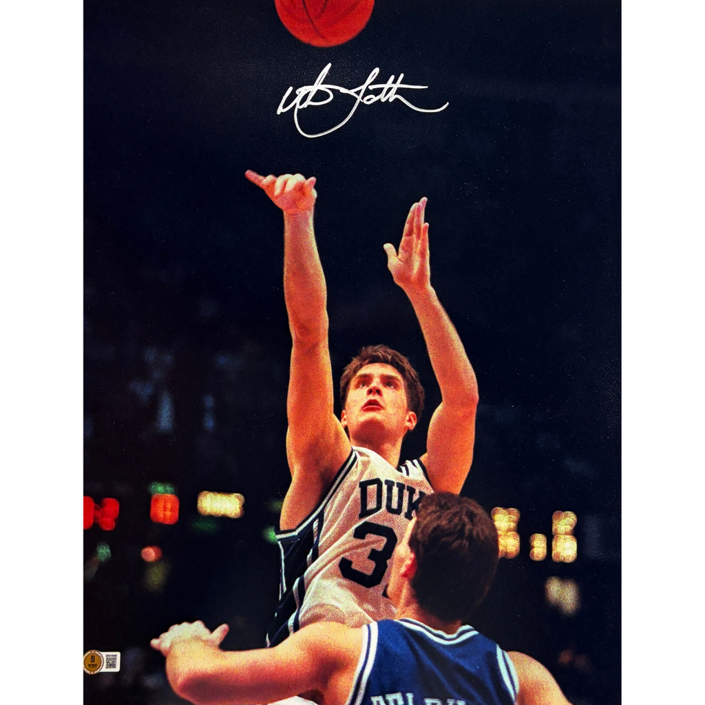Christian Laettner Autographed Duke Blue Devils The Shot 16x20 Photo Autographs FanHQ