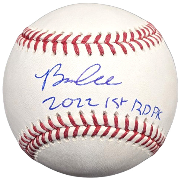 Brooks Lee Autographed Rawlings Official Major League Baseball w/ 2022 1st Rd Pk Inscription Autographs Fan HQ   