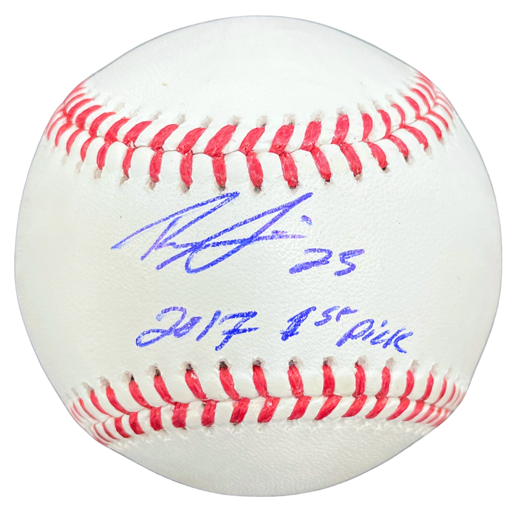 Royce Lewis Autographed Rawlings Official Major League Baseball w/ 2017 1st Pick Inscription Autographs Fan HQ   