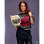 LITA Amy Dumas Autographed 16x20 Championship Belt Photo Autographs FanHQ Red  