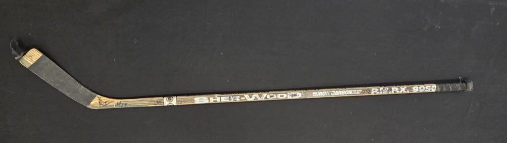 Brian Bellows Game Used 1996-97 Anaheim Mighty Ducks Team Signed Hockey Stick