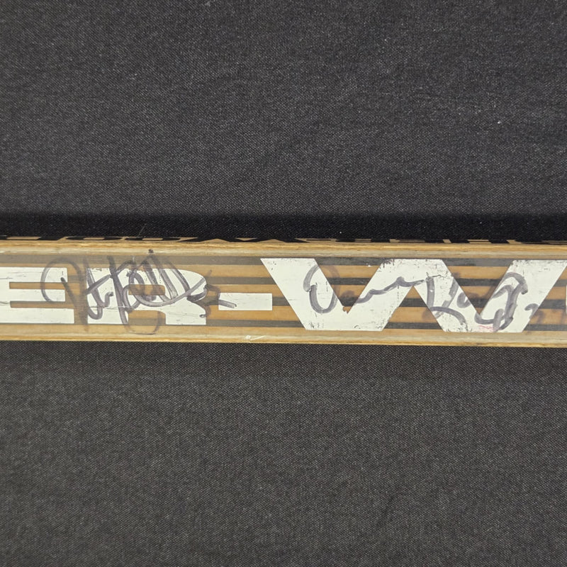 Brian Bellows Game Used 1996-97 Anaheim Mighty Ducks Team Signed Hockey Stick