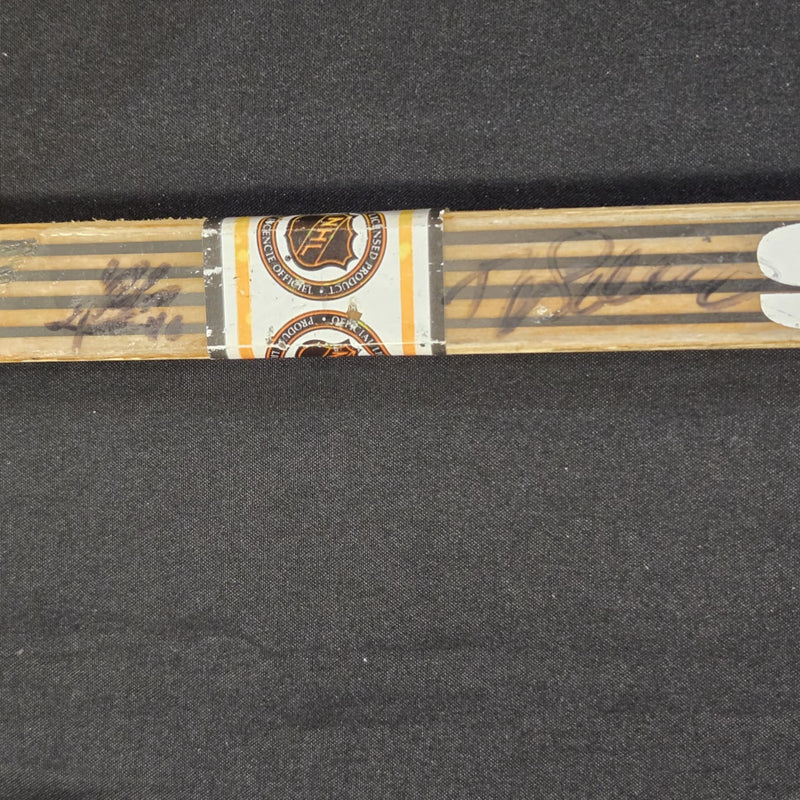 Brian Bellows Game Used 1996-97 Anaheim Mighty Ducks Team Signed Hockey Stick