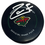 Mats Zuccarello Autographed Minnesota Wild Official Game Puck Autographs FanHQ   