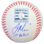 Joe Mauer Autographed Rawlings Hall of Fame Baseball w/ 1st Ballot Inscription Autographs Fan HQ   