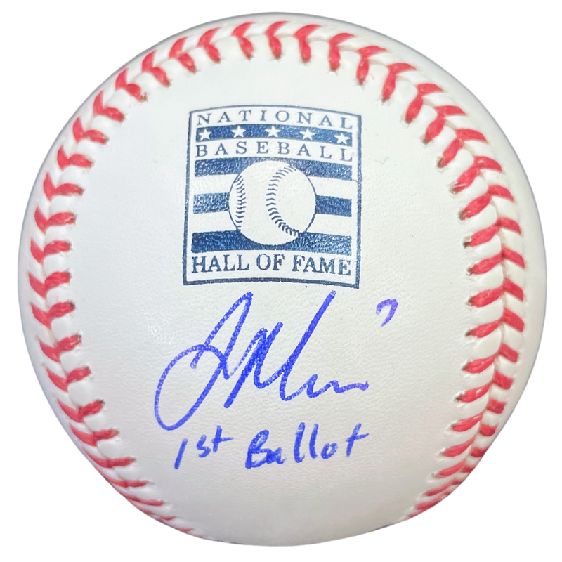 Joe Mauer Autographed Rawlings Hall of Fame Baseball w/ 1st Ballot Inscription Autographs Fan HQ   