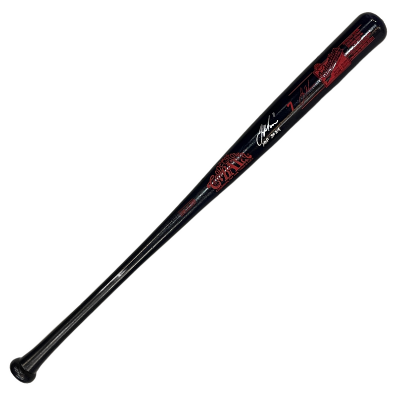 Joe Mauer Autographed Hall Of Fame Career Stat Bat w/ HOF 2024 Inscription Autographs Fan HQ