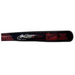 Joe Mauer Autographed Hall Of Fame Career Stat Bat w/ HOF 2024 Inscription Autographs Fan HQ