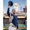 Joe Mauer Autographed Final Game 16x20 Photo w/ Career Dates Inscription Autographs Fan HQ   