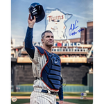 Joe Mauer Autographed Final Game 16x20 Photo w/ Career Dates Inscription Autographs Fan HQ   