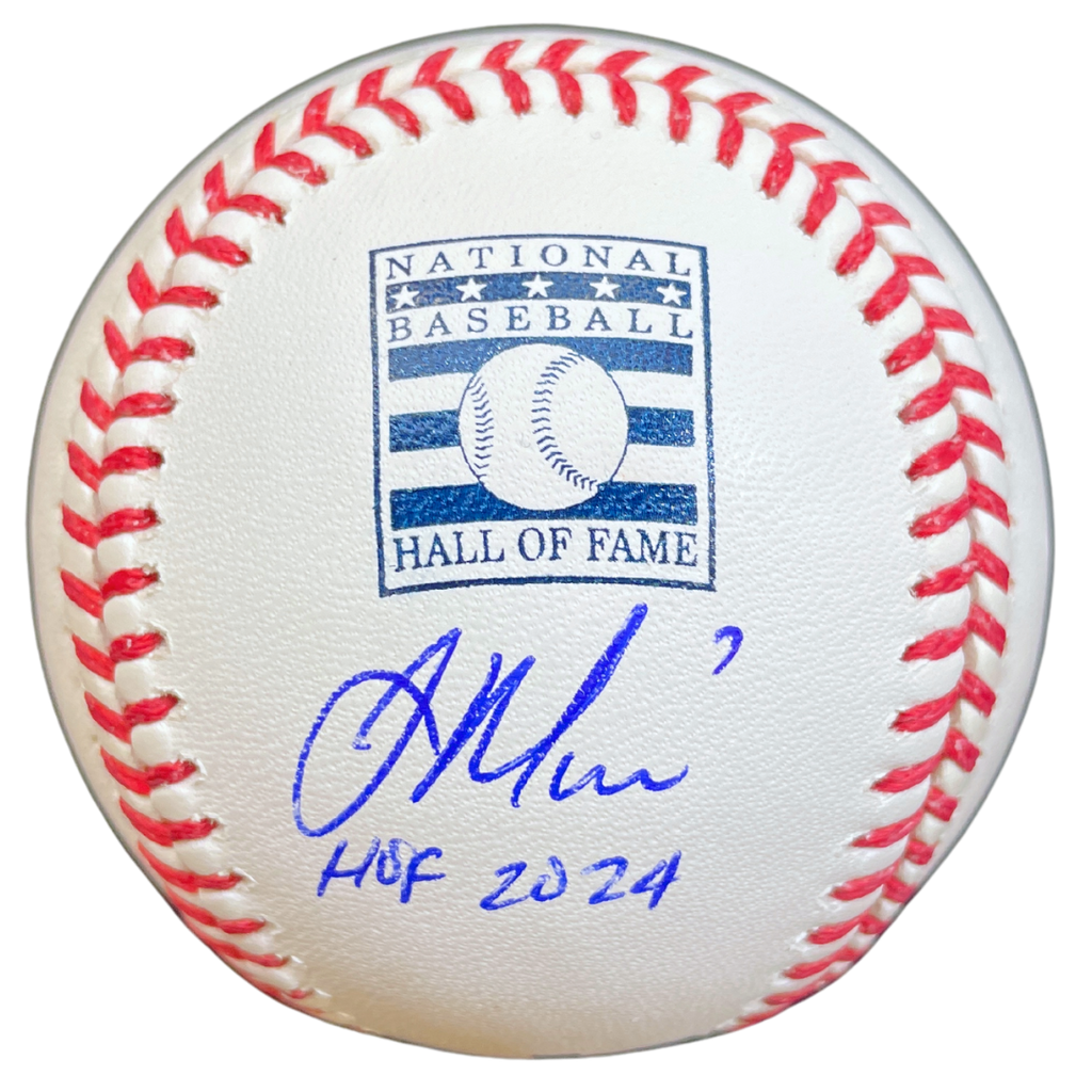 Joe Mauer Autographed Rawlings Hall of Fame Baseball w/ HOF 2024 Inscription Autographs Fan HQ   