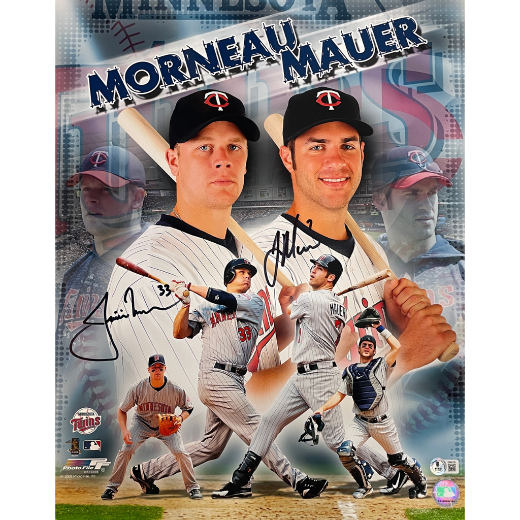 Joe Mauer and Justin Morneau Autographed 16x20 Photo Autographs Fan HQ   