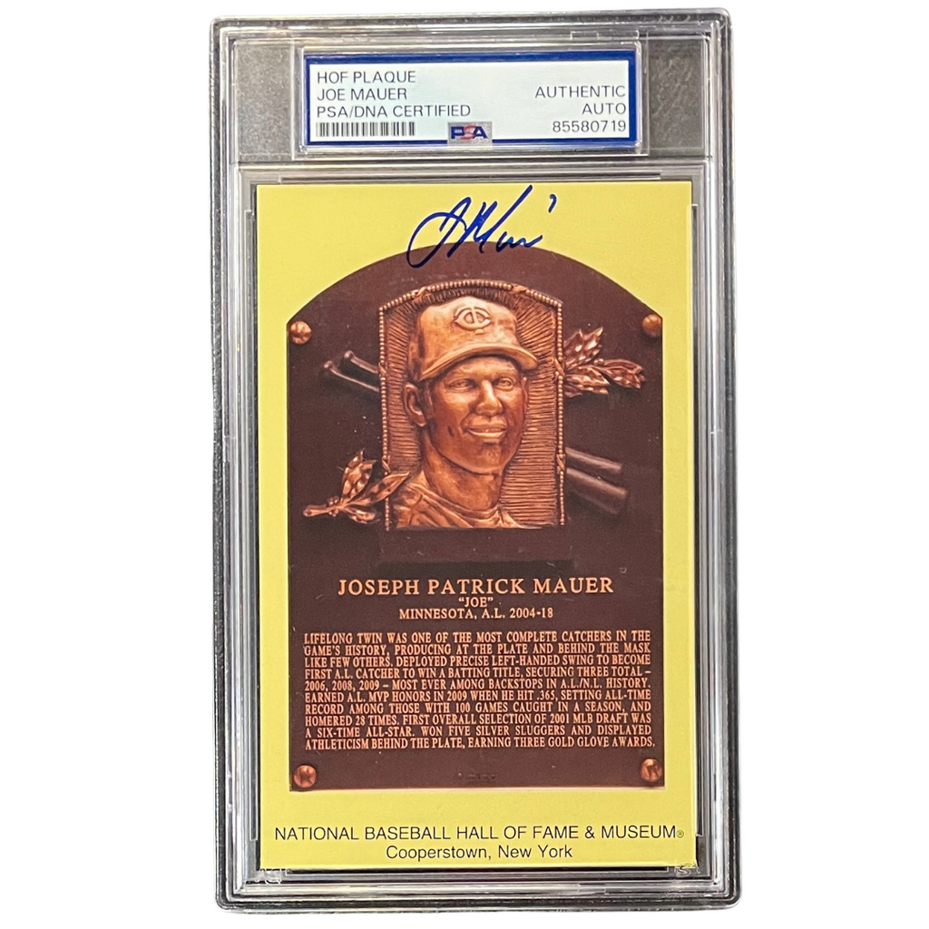 Joe Mauer PSA Authenticated Autographed Hall of Fame Postcard Autographs Fan HQ