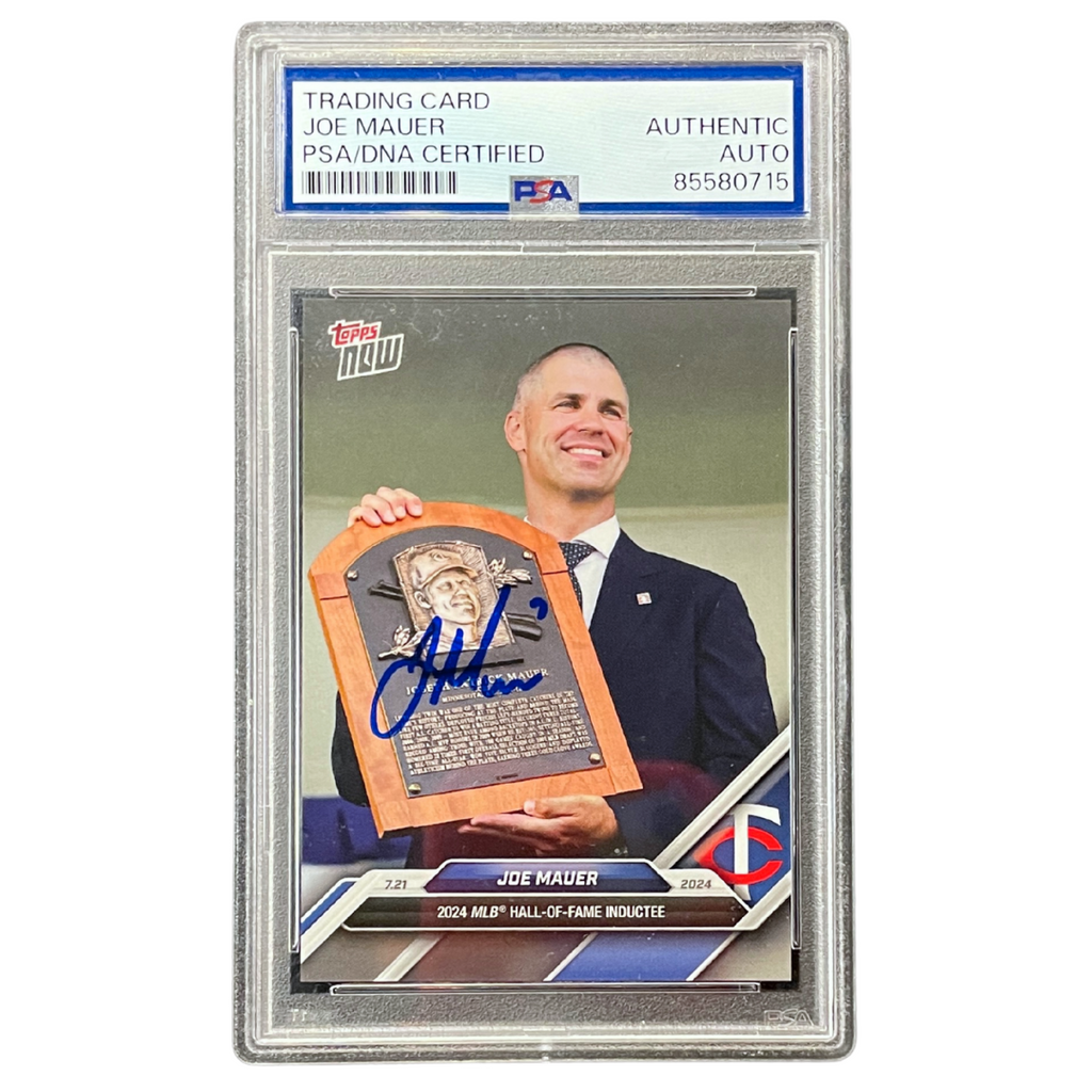 Joe Mauer PSA Authenticated Autographed Topps Now Card Autographs Fan HQ