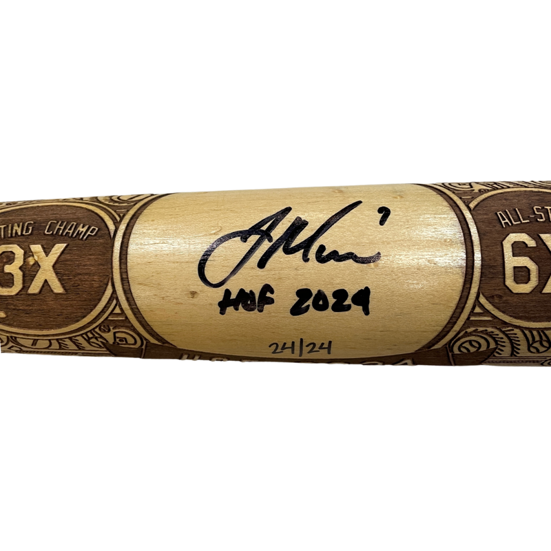 Joe Mauer Autographed Fan HQ Exclusive Pillbox Bat w/ HOF 2024 Inscription (Numbered Edition) Autographs Fan HQ Number 24/24  