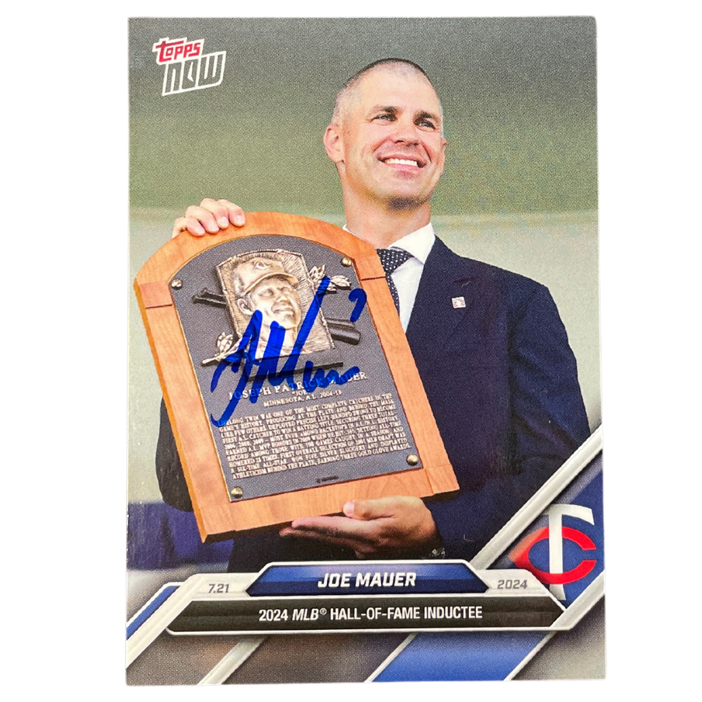 Joe Mauer Autographed Topps Now Card Autographs Fan HQ   