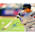 Joe Mauer Autographed Minnesota Twins Hitting 8x10 Photo Autographs Fan HQ